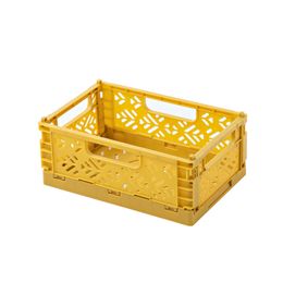 Crate Collapsible Storage Box Plastic Folding Basket Home Office Storage Supplies Cosmetic Container Box Desktop Organizer Boxes