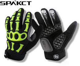 SPAKCT Cycling Gloves Full Finger Skull Gel Pads Bike Bicycle Gloves Motorcycle Sports Downhill Racing Long Gloves Unisex S M L XL5191177