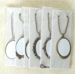 blank necklaces pendants for sublimation women men necklace pendant jewelry for thermal transfer printing diy Supplies small whole5028757