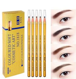 Golden 1818 Eyebrow Pencil Makeup Eyebrow Enhancers Cosmetic Art Waterproof Tint Stereo Types Coloured Beauty Eye Brow Pen Tools3065638