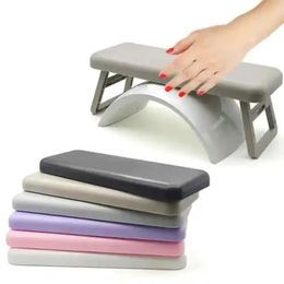 Folding Nail Hand Manicure Rest Arm Stand Pillow Cushion Holder Table Desk Armrest Sponge Support Mat Polish Tool Practise Salon