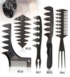 Hair Brushes Beard Comb Men Retro Slicked Back Style Tool Right Angel Texture Double Side Pomade Modeling E1505343432