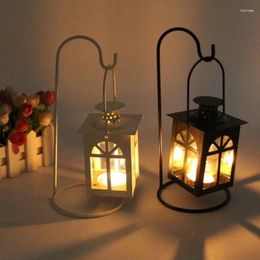 Candle Holders Craft Glass For Candels Table Iron Hanging Modern Nordic Black Decor Candles Room Salon Party