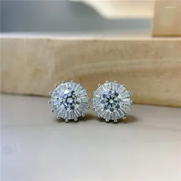 Stud Earrings ZHESHIYUAN Lefei Fashion Trend Classic Luxury Moissanite Diamond Design 0.5ct Round Charm Women Silver 925 Jewellery Gift