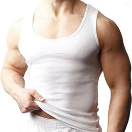 Men's Tank Tops Men Running Vest Sleeveless Stylish Summer Sport O-neck Racerback For Fitness Sports