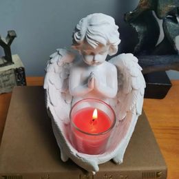Candle Holders Exquisite Angel Shape Statue Decoration Handmade Good Carved Resin Model Silicone Mould Cute Sleepling Mould