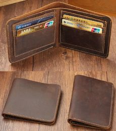 2021 Vintage Men Leather Luxury Wallet Solid Short Slim Purses Money Clip Product Business Male Purse4767701