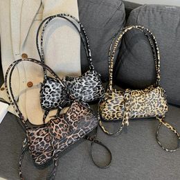 Shoulder Bags French Style Underarm Bag For Women Brown Black Leopard Handbag Clutch Female Vintage PU Leather Crossbody Versatile