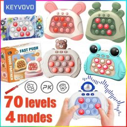Players Electronic Quick Push Pop Game Handheld Console Press Fidget Toys Bubble Light Up Pushit Gift Kids Adults Birthday Christmas