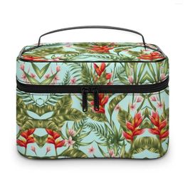 Cosmetic Bags Customised Pattern Makeup Bag Outdoor Travel Women Multifunction Tropical Forest Style Wash