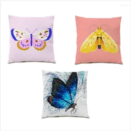 Pillow Butterfly Cover Line Decoration Home Color Geometry 45x45CM Stripes Plaids Print Throw Covers E0204