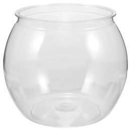 Plastic Vase Bowl Wide Round Fish Bowl Unbreakable Flower Vase Terrarium Bowl Hydroponic Planter Floral Container Home