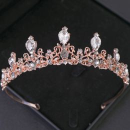 Baroque Crystal Tiaras And Crowns For Women Rhinestone Prom Diadem Headband Bridal Wedding Hair Accessories Jewellery Crown Tiara