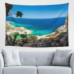 Tapestries Ocean Create A Stunning Backdrop Live Broadcast Background Wall Cloth Skin-Friendly Decor Portable Tapestry Hanging