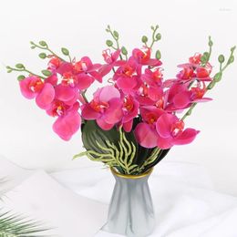 Decorative Flowers 1Pc Simulated Phalaenopsis Artificial Flower Home Living Room Wedding Office Kitchen Restaurant Decoration