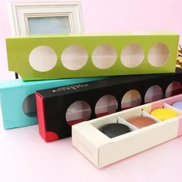 Gift Wrap 10pcs/lotMacarons Box Cookie Package Baking Small Cake For Chocolate DIY Storage Biscuit Paper Decoration