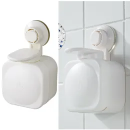 Liquid Soap Dispenser Suction Cups Wall-mounted Bathroom Accessory Bottle Container