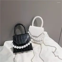Shoulder Bags Fashion Stone Pattern Crossbody Ladies Women Elegant Pearl Travel Bag Super Mini PU Leather
