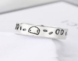 Titanium steel skull band ring men039s and women039s luxury sterling silver fashion gifts for friends couples wedding jewelr1390788