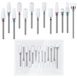 Bits Ysen 13piece Tungsten Carbide Nail Drill Kit, 3/32inch Autosanding Tool, for Removing Cuticle Dead Skin Repair Polyethylene