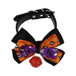 Dog Apparel Puppy Pet Bow Tie Small Outfits Halloween Horror Decor Cloth Anti-lost Cat Bell