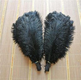 whole 100pcslot Ostrich Feather Plumes OSTRICH FEATHER black for Wedding Centrepiece wedding decor coetumes party decor8857509