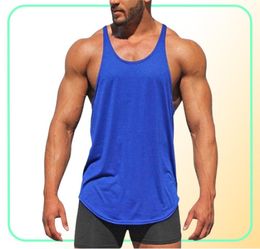 Muscleguys Gyms Tank Tops Mens Sportswear Undershirt Bodybuilding Men Fitness Clothing Y back workout Vest Sleeveless Shirt3646967