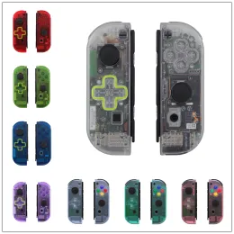 Cases eXtremeRate Custom Transparent Controller Housing Shell (DPad Version) with Full Set Buttons for NS Switch OLED JoyCon