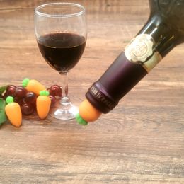 Bottle Stopper Whiskey Accessories Leak Proof Carrot Shaped Silicone Creative Baijiu/foreign Wine/red Wine Beer Champagne