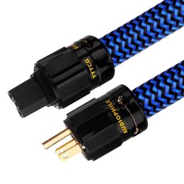 Supplys BotiqueHifi Power Cable HiEnd 6N OCC Power Cord With US Standard Power Plug For DVD Amplifer Multimedia 1.5MUS Plug