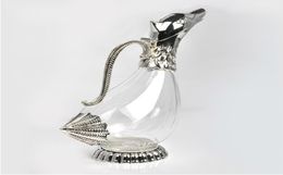 Originality design silver finish glass decanter modern duck shape decanter as gift to family or friends1085711