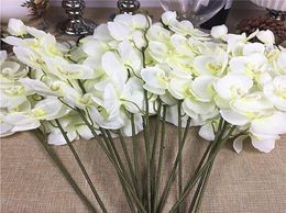 20pcslot Whole White Orchid Branches Artificial Flowers For Wedding Party Decoration Orchids Cheap Flowers6339385