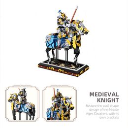 JJ9050 DIY Large-Scale Assembly Toy Mediaeval Knight Building Block/Technical Creative Warrior Model Toy For Boys Girl Adult Gift