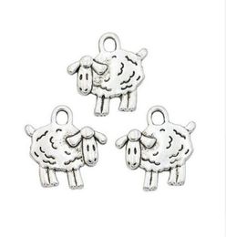 200Pcs alloy Animals Sheep Charms Antique silver Charms Pendant For necklace Jewellery Making findings 16x15mm8828953