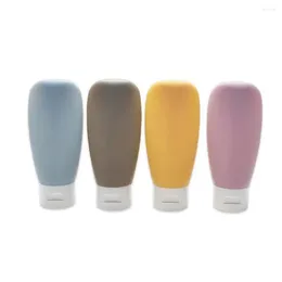 Storage Bottles 4PC Plastic Travel Bottle 60ml Liquid Container Empty Refillable Squeeze Tube Shampoo Leakproof