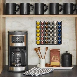 Kitchen Storage 10pcs Saving Space Coffee Pod Strips Kit Dual-Use Heavy Duty Organiser Rack For Under Cabinets