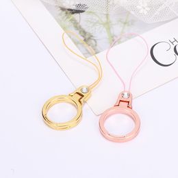 Phone Accessories Keyring Metal Buckle Bracket Smartphone Mount Holder Finger Ring Stand Cord Strap Mobile Phone Straps Lanyard