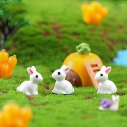 Decorative Figurines 10Pcs Cartoon Figure Mini Lovely Miniatures Animal DIY Fairy Garden Moss Terrarium Resin Decorations Stakes Craft