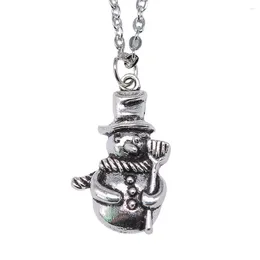 Pendant Necklaces 1pcs Christmas Snowman Jewellery On The Neck Making In Chain Length 43 5cm