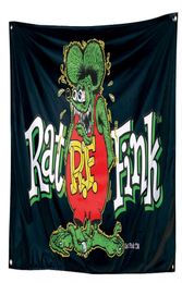 RAT FINK flags Customised flags with four metal grommets 100D polyester custom decoration banners1670283