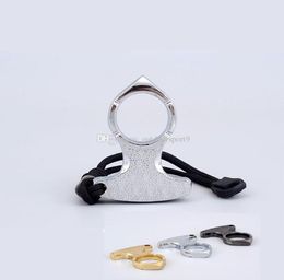 Flower Single Finger Knuckle Duster Alloy Survival Keychain EDC Self Defence tool Buckle 3Colors Brass Knuckles Dusters break wind8265573