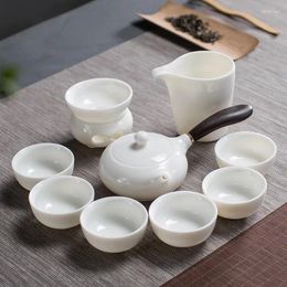 Teaware Sets Dehua White Porcelain Tea Gift Box Set Ceramic