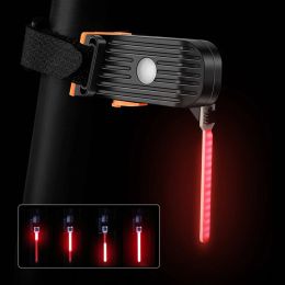 LED Safety Lights Type C Rechargeable Bicycle Tail Light Multi Light Modes Flash Indicator Lamp Creative for Night Riding