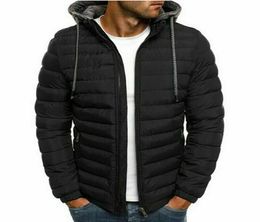 Autumn Winter New Mens Jacket Zip Up Hoodies Padded Coat Jacket Warm Puffer Bubble Coats Outwear Quilted Outerwear70643361482667