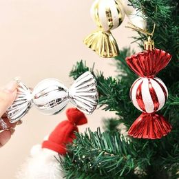 Decorative Figurines 4pcs/Box Christmas Candy Hanging Pendants Shapes Xmas Tree Ornaments Balls Decorations For Home Party Year Gifts