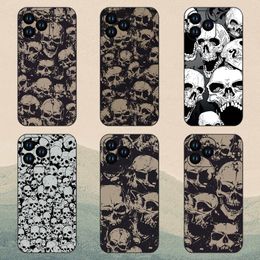 Skull Pattern Phone Case For iPhone 11 12 13 14 15 Mini Pro XS Max X S Plus XR Shell