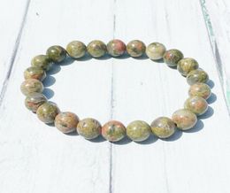 MG0390 Unakite Bracelet Trendy Energy Wrist Mala Bracelet for Women Balance Stress Relief Bracelet Whole4795735