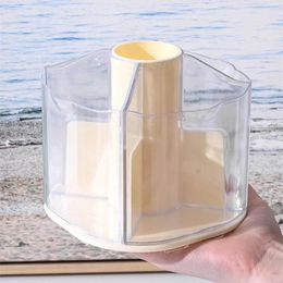 Storage Boxes Versatile Makeup Tool Organiser 360 Rotating Brush Box Holder For Home Bedroom Desk Transparent