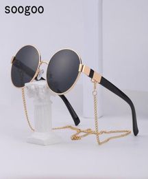 Sunglasses Trendy Retro With Chain 2021 Classic Round Frame Holder Necklace Sun Glasses Designer Eyewear UV4006917266
