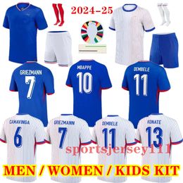 2024 French jersey MBAPPE soccer jerseys kits 24 25 BENZEMA GIROUD MBAPPE GRIEZMANN KANTE Maillot Men women / kids kit player fan version football shirts uniform